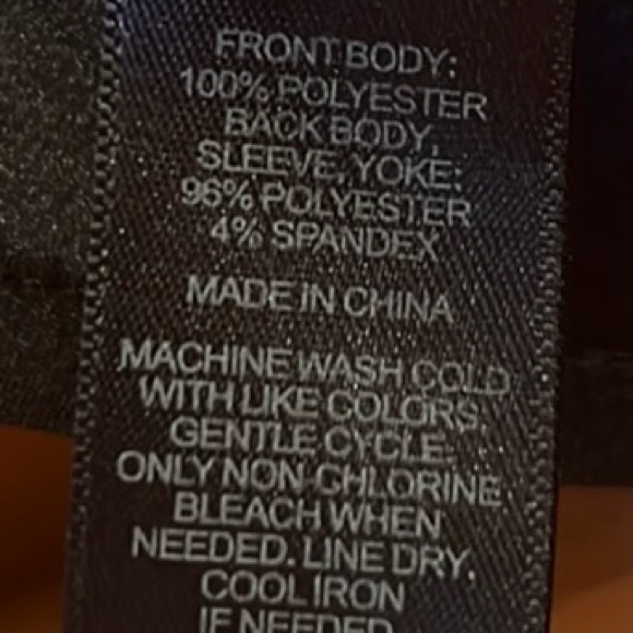 Express Zip Front Plaid Polyester Blouse - Picture 6 of 6